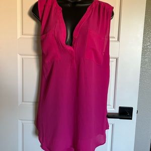 Fuchsia chiffon tunic